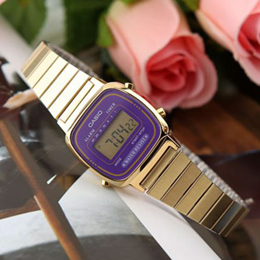 Đồng Hồ Điện Tử Nữ Casio LA670WGA-6DF Dây Kim Loại