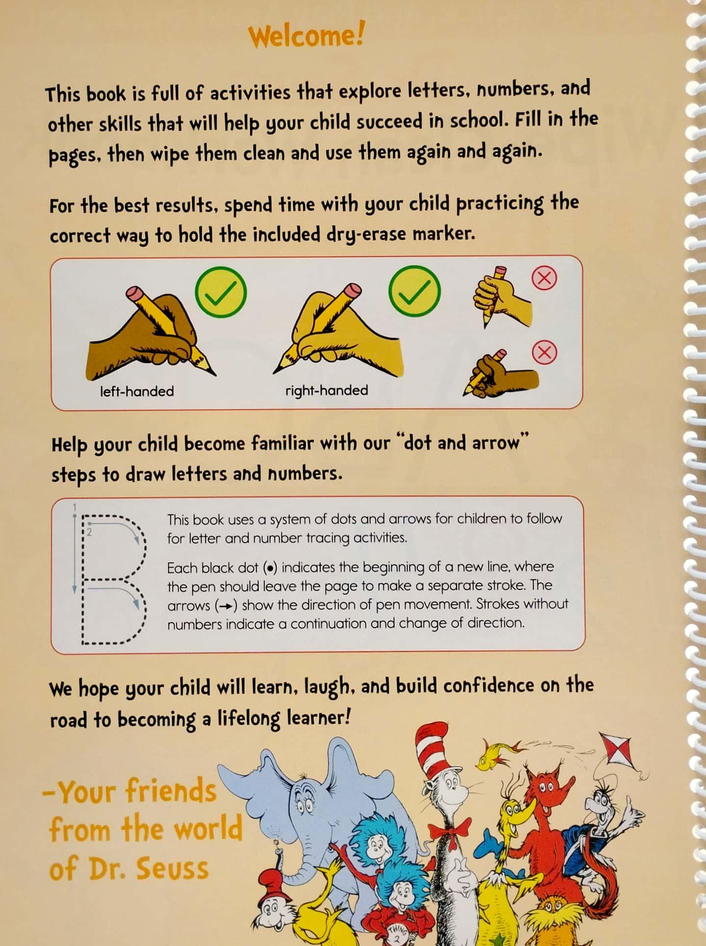 Dr. Seuss Wipe-Clean Workbook: Letters And Numbers: Activity Workbook For Ages 3-5