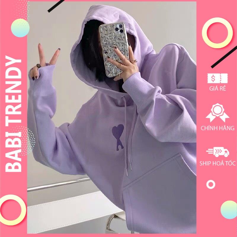 Áo hoodie nam nữ áo khoác A phong cách ovesize nỉ siêu đẹp Unisex Form Rộng – ST09 - babitrendy
