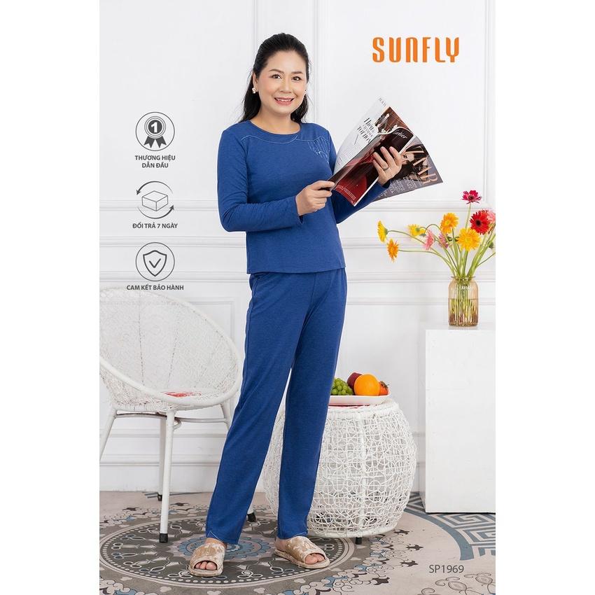 SP1969 ĐỒ BỘ MẶC NHÀ COTTON ÁO DÀI QUẦN DÀI