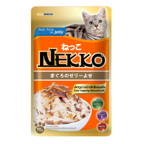 Pate Cho Mèo Nekko 70g, Pate Dạng Gói Cho Mèo, Pate Cho Mèo Thịt Thật Từ Cá Ngừ 28 Vị Hấp Dẫn