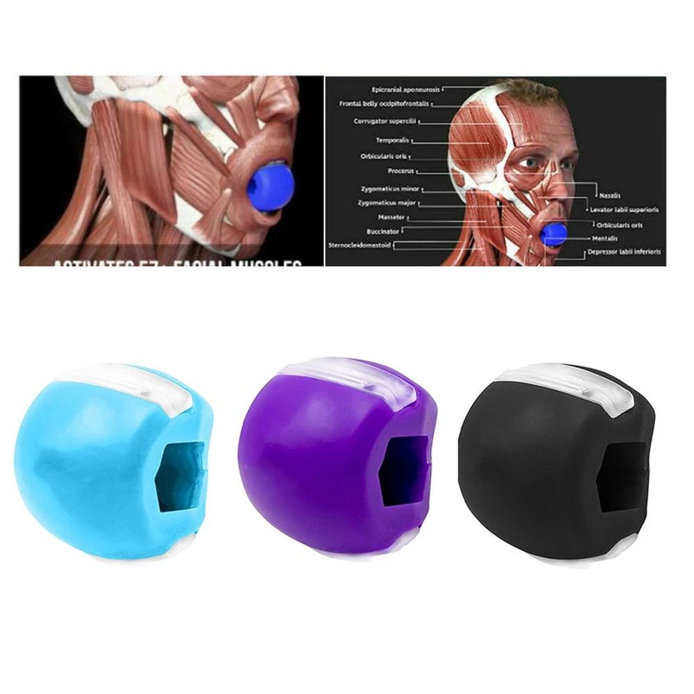 Fitness Face Masseter Men Pop n Go Mouth Jawline Jaw Pritsiser Muscle Chew Chew Chew Bite Breaker Huấn luyện Color: Purple