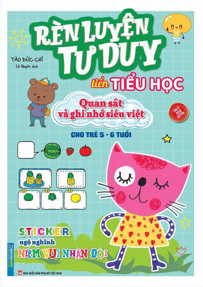 Sách - Rèn Luyện Tư Duy Tiền Tiểu Học - Quan Sát Và Ghi Nhớ Siêu Việt - Cho Trẻ 5-6 Tuổi