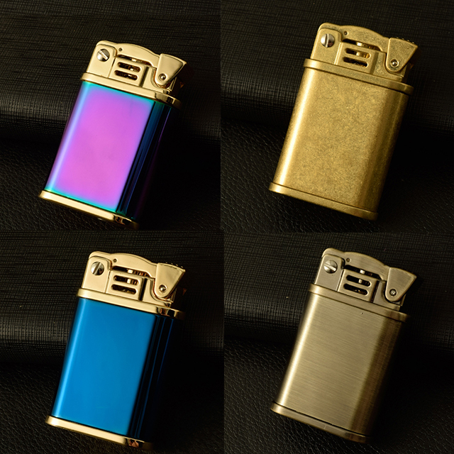 Vỏ Hột Quẹt Bật Lửa Xăng Chief CF211 Làm Bằng Đồng Nguyên Khối Nhiều Màu - Dùng Xăng Bấc Đá Cao Cấp