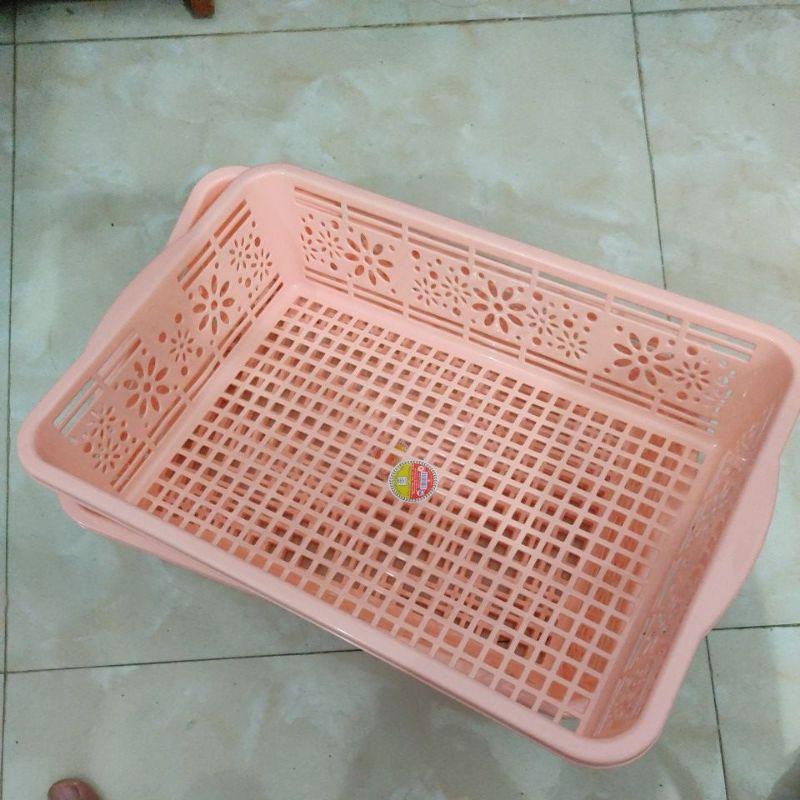 Set 10 rổ nhựa to hình chữ nhật 32*24*8.5cm