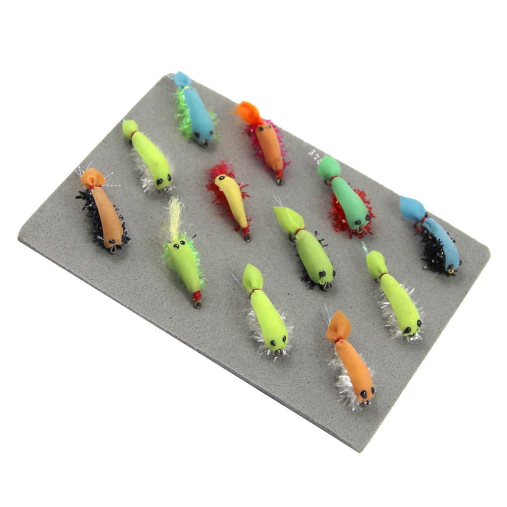 12pcs Shrimp Fishing Flies Artificial Baits Insect Lures Fly Lures