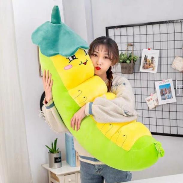 Gối ôm gấu bông sâu khoai đáng yêu chất mịn Xưởng gấu bông Việt Nam