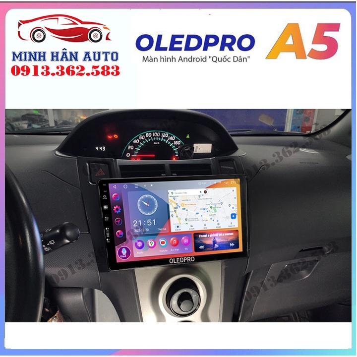 Bộ màn hình OLEDPRO A5, A3 cho xe TOYOTA YARIS, trọn bộ màn hình, mặt dưỡng,dây nguồn theo xe