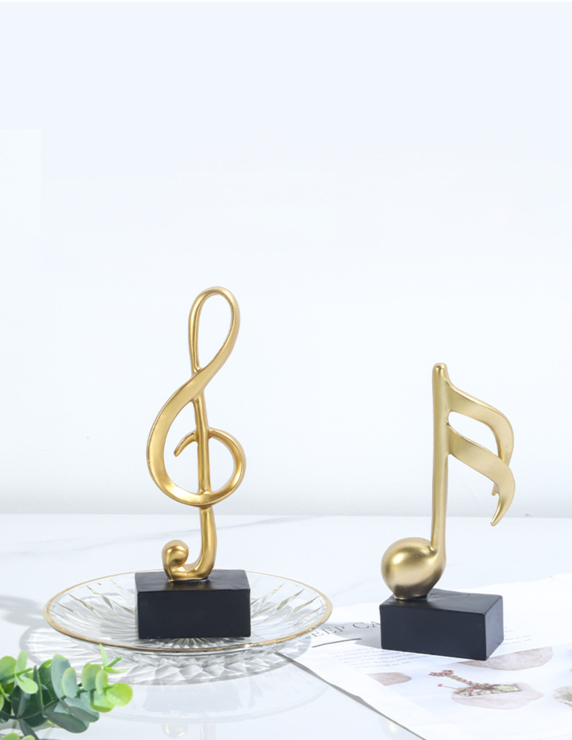 Nhấn chuột lên hình để phóng to Mô hình 3 nốt nhạc, khoá sol mạ đồng bàn làm việc decor trang trí nhà cửa - Hàng chính hãng