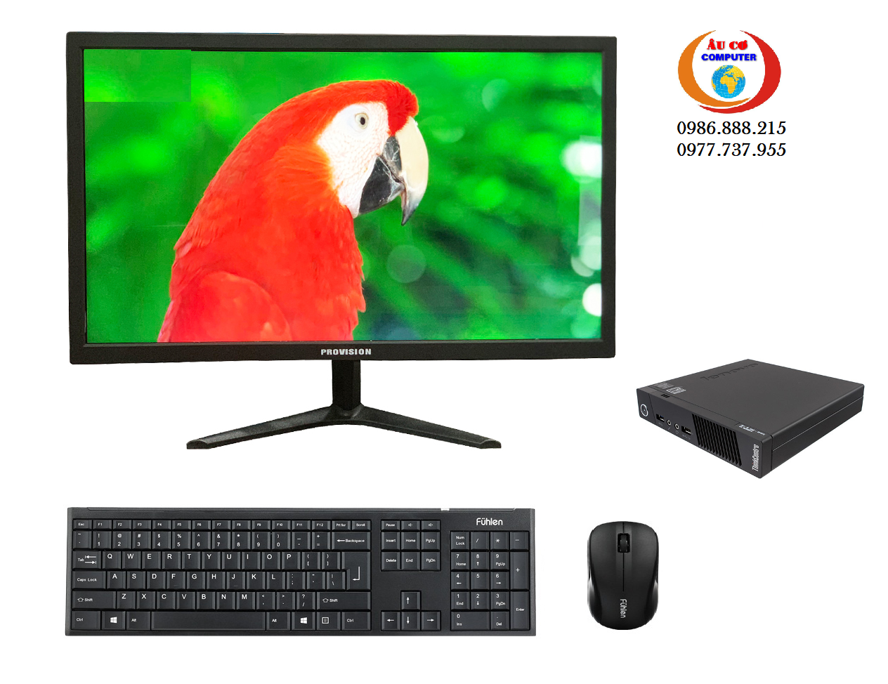 Bộ PC để bàn nhỏ gọn ThinkCentre LENOVO ( Core i7 - 4770 / Ram 8GB / SSd 240GB ) Và màn hình 24 inch Chuyên dùng học tập - làm việc- Hàng Chính Hãng