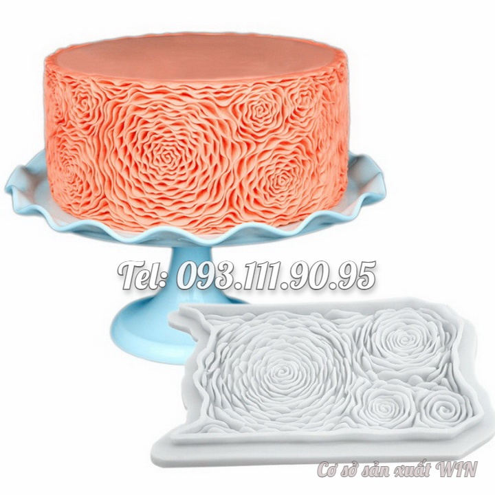 Khuôn silicon làm viền bánh, rau câu, fondant hoa 3 chiều - Mã số 1341