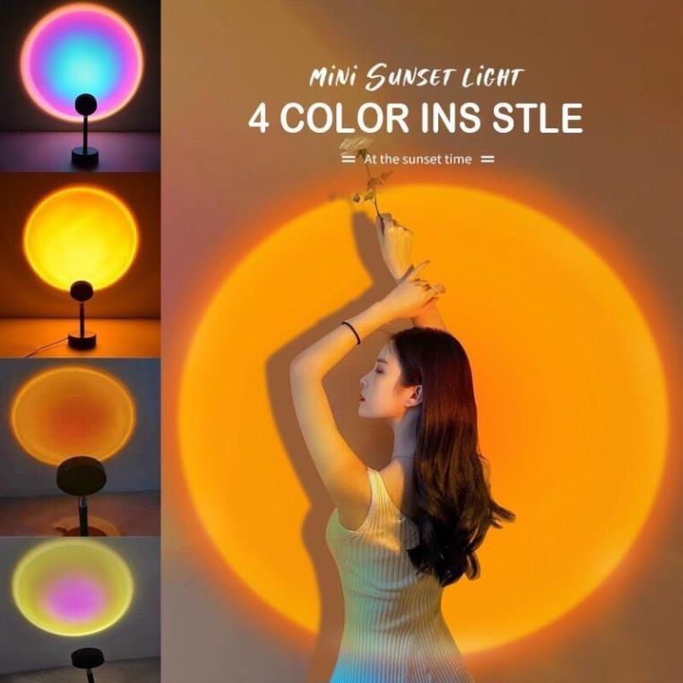 Đèn Sunset hỗ trợ TIKTOK chụp ảnh chuyên nghệp cực đẹp, Đèn chụp ảnh hiệu ứng hoàng hôn cầu vòng dùng chụp ảnh Decor