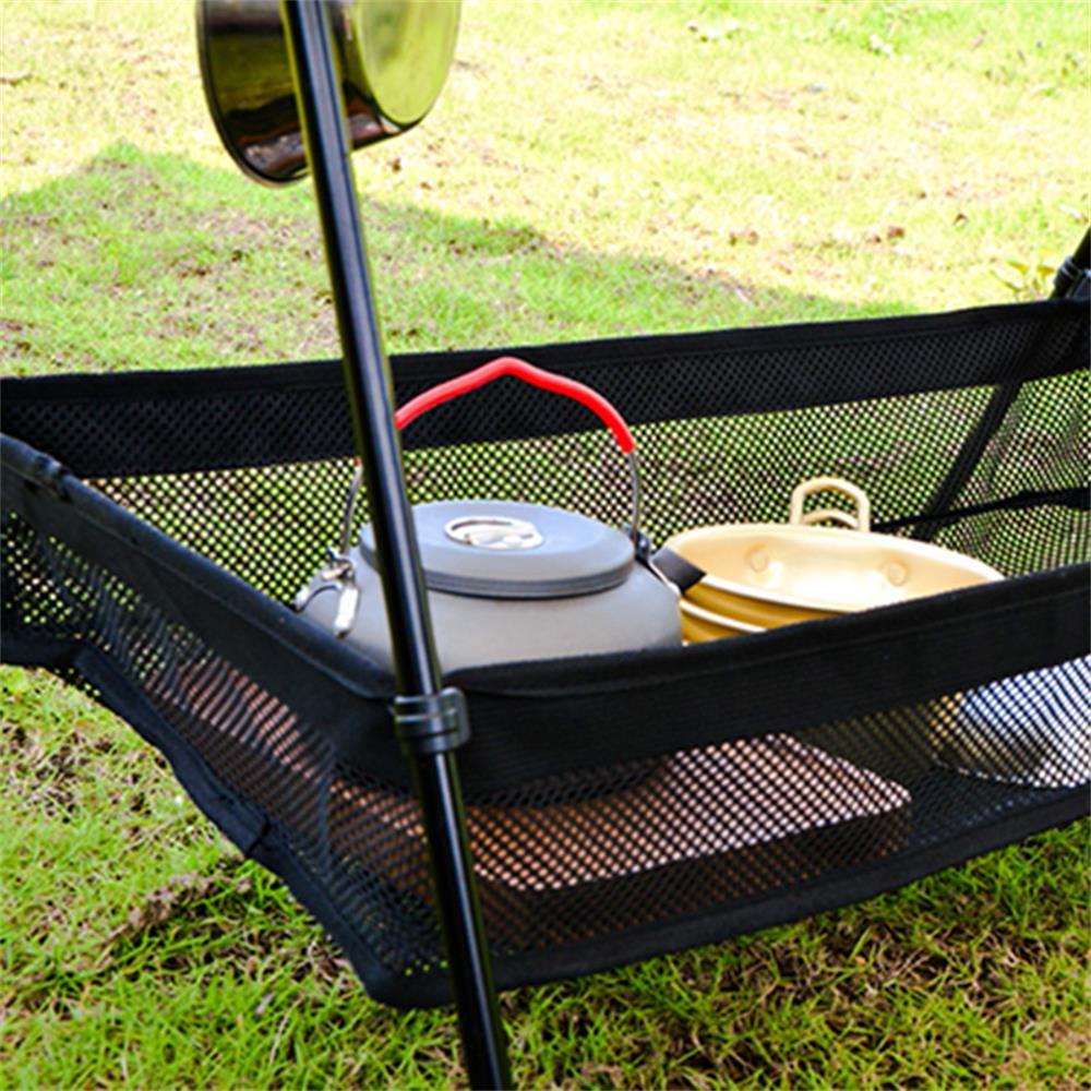 Túi lưới lưu trữ gắn dưới bàn picnic cắm trại