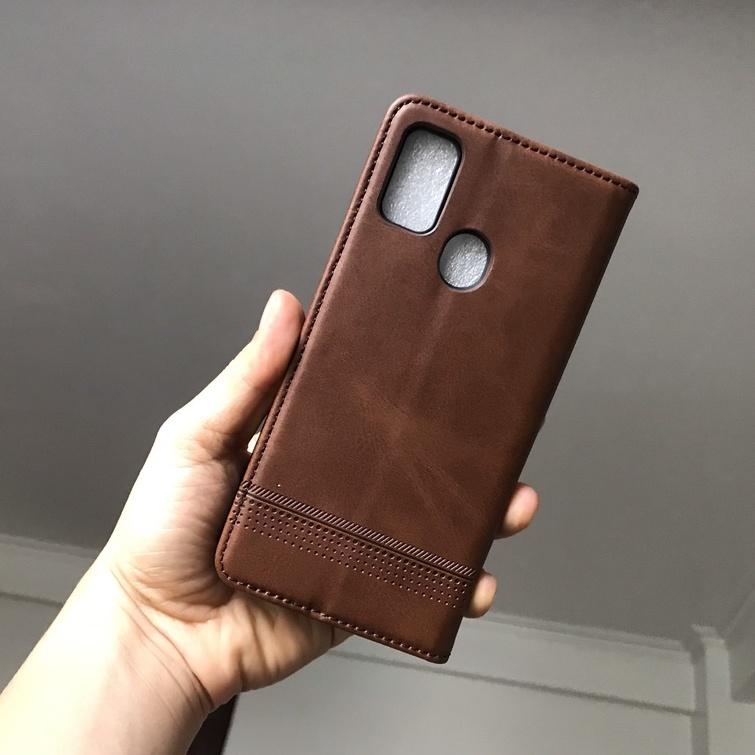 Bao da ốp lưng dàm cho oppo A16 A15 A16k Reno 6 Reno 7 4G Oppo A57 A96 kèm ví nắp gập da thật mềm mịn