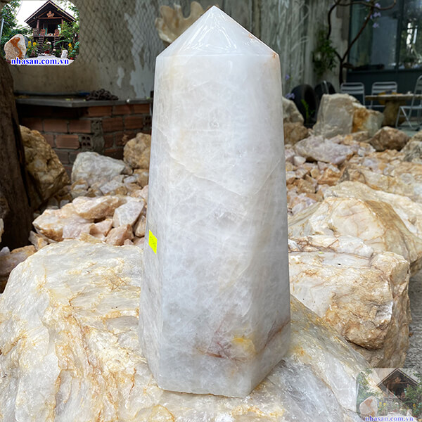 Trụ lục lăng thạch anh trắng giúp bạn có giấc ngủ ngon và sâu hơn-5.6kg -T574