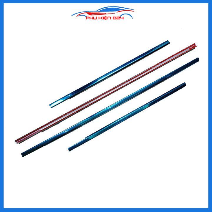 Bộ nẹp viền chân kính inox Nissan Sunny 2013-2014-2015-2016-2017-2018-2019-2020