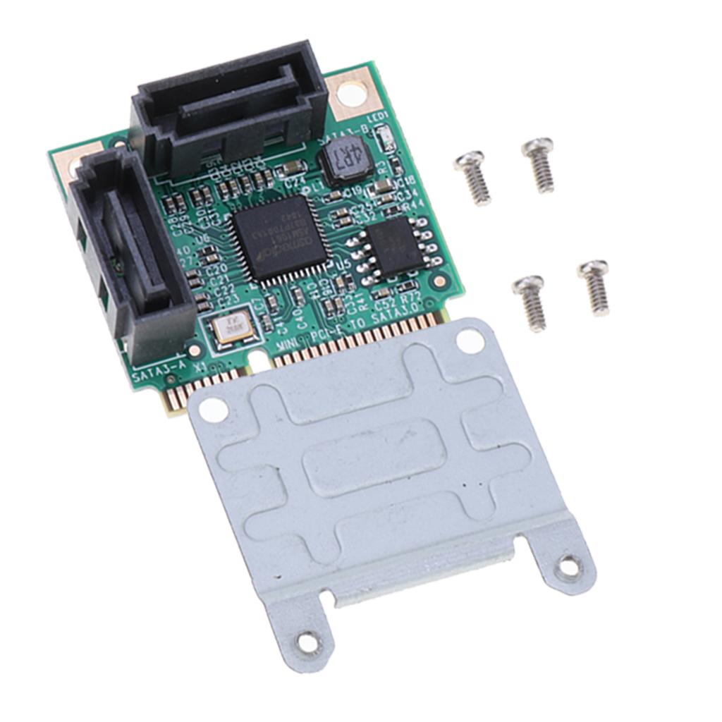 Mini PCI-E Để SATA3.0 2 Cổng SATA III SSD Mở Rộng Bộ Chuyển Đổi Thẻ 6G