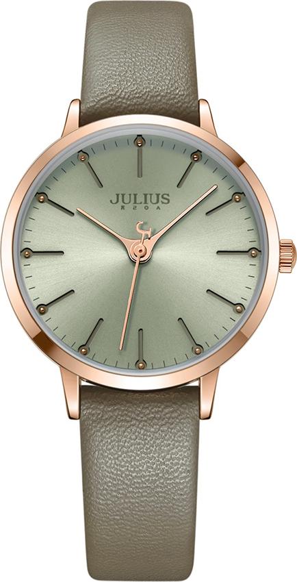 Đồng Hồ Nữ Dây Da Julius JA-1034C (33mm) - Xám