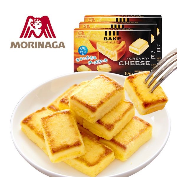 Lốc 10 hộp Bánh Morinaga BAKE Creamy Cheese vị Phomai nướng (38gr - 10 viên)