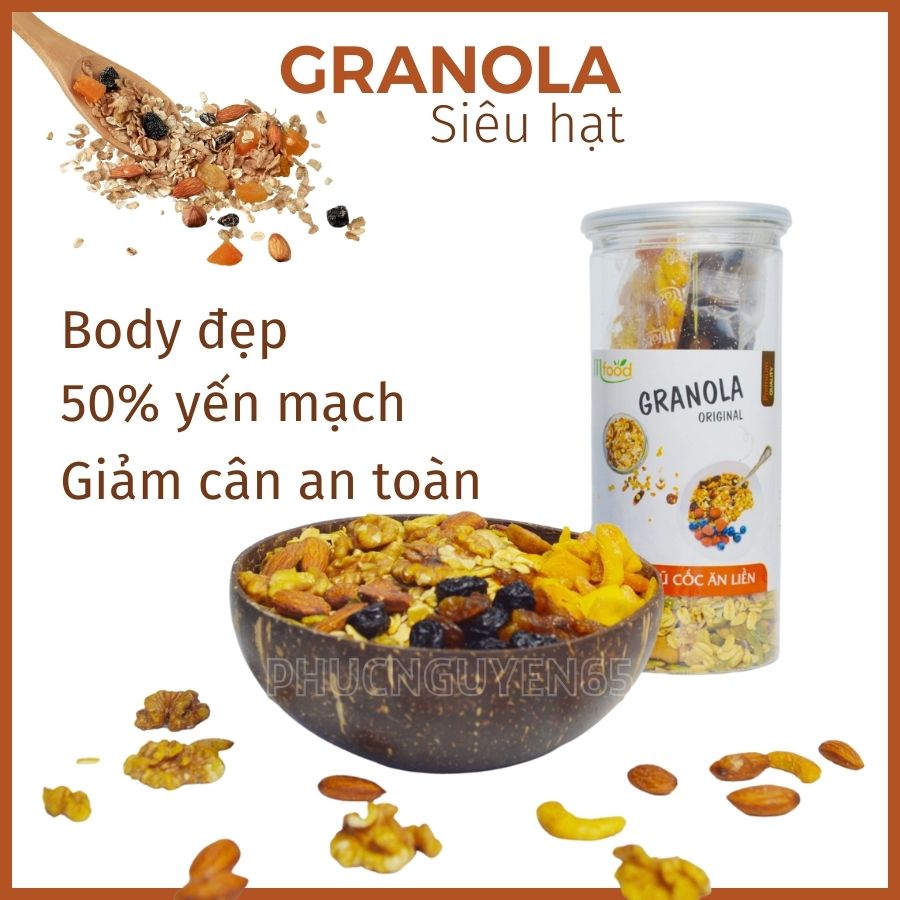 Granola Yến Mạch Mix Hạt Giảm Cân MFOOD Hủ 500g