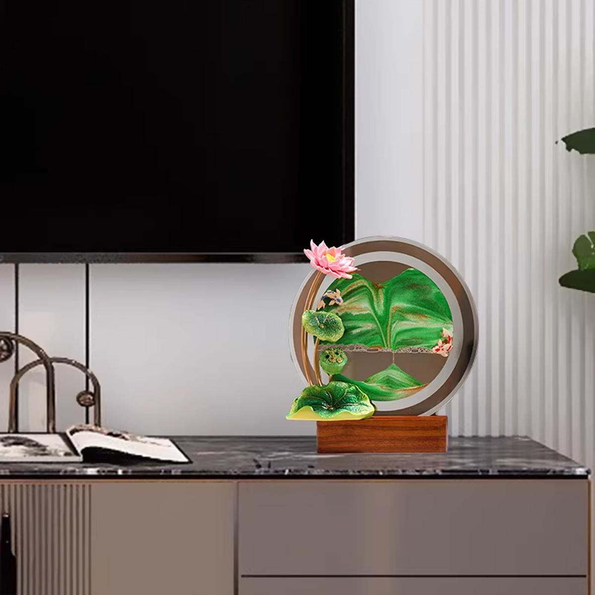 Tranh Cát Hoa Sen May Mắn 26.5 cm - ZSG