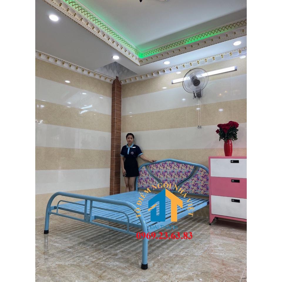 Giường sắt cao cấp 1m6 x 2m - Bảo hành 1 năm