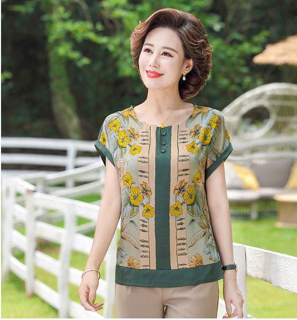 Bộ Đồ Trung Niên Đẹp Giản Dị Cho Mẹ AB35 - Hàng Quảng Châu Cao Cấp