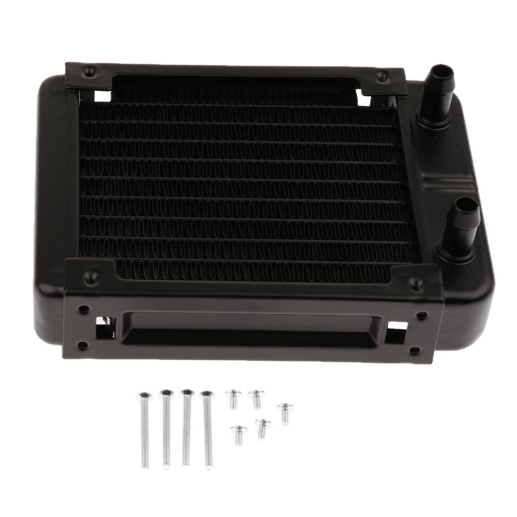 2 Pack 120mm 10Pipe PC Water Cooling CPU Cooler Row System Heat Exchanger Radiator