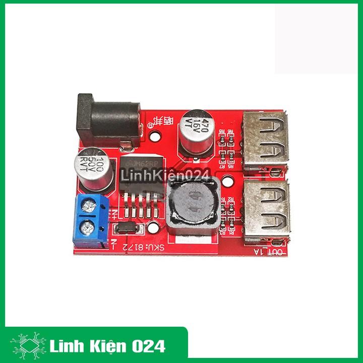 Module Hạ Áp Buck DC-DC Vin 6 - 40V Vout 5V 3A 2 Đầu RA V2