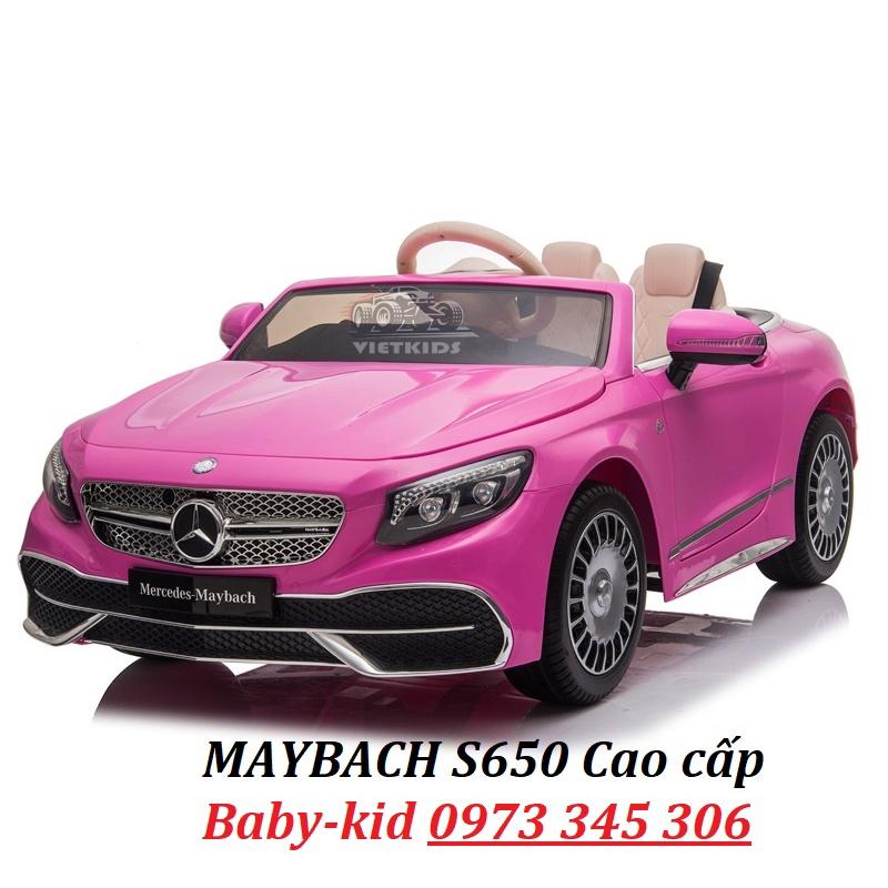 Ô tô điện trẻ em MERCEDES MAYBACH S650 ghế đôi sơn tĩnh điện 2 chỗ 4 động cơ (Đỏ-Đen-Trắng-Hồng)