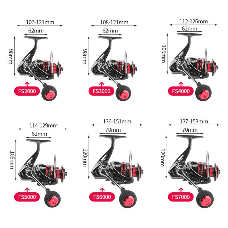 Máy Câu Cá Kim Loại Deukio FS Máy Câu Đứng 2000 Đến 7000 Chuyên Câu Lure