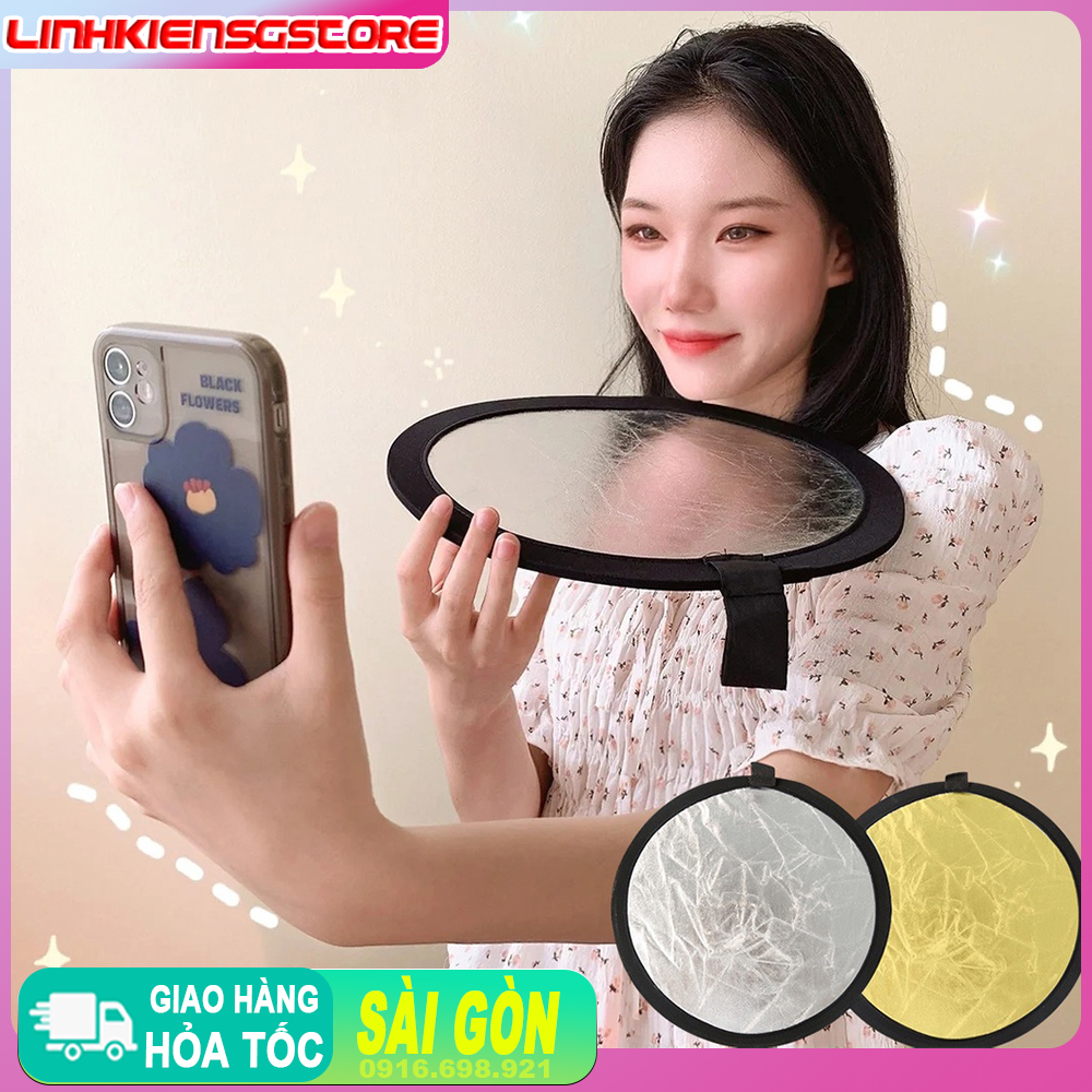 Tấm phản quang size mini 30cm màu BẠC/TRẮNG dùng để chụp ảnh trực tiếp , chụp selffie.