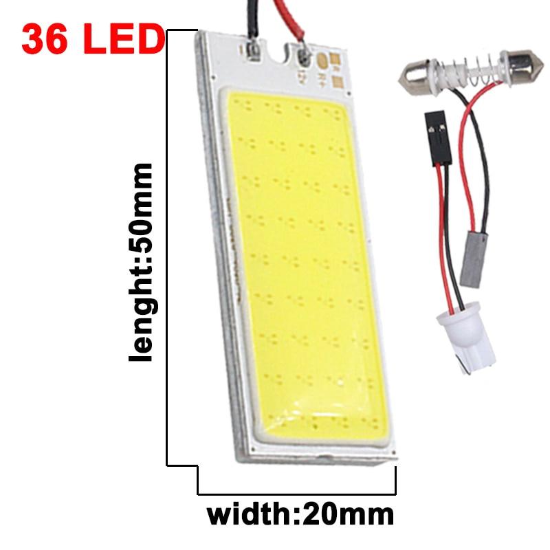 1 Đèn Led Nội Thất Xe Hơi Ánh Sáng Trắng 5w5 T10 W5W Cob 31mm 36mm 69mm 42mm 12v