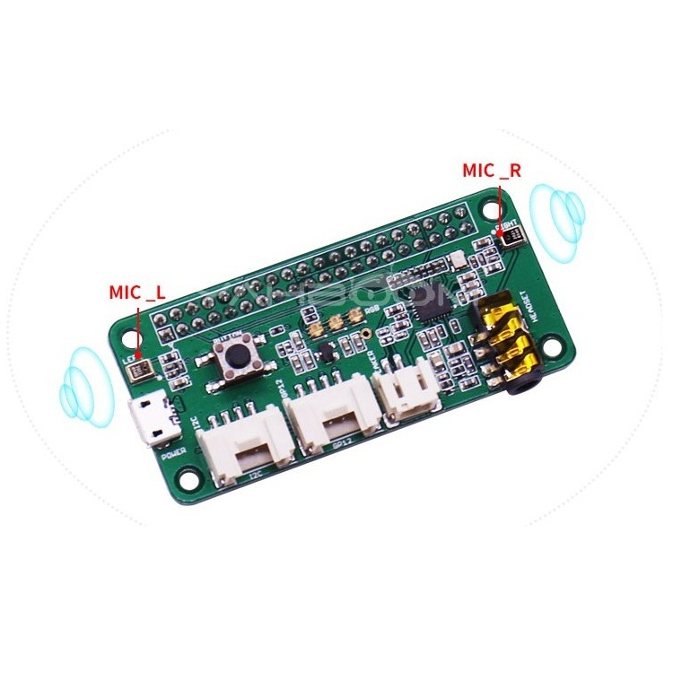 Bo Mạch Loa Trợ Lý Ảo Cho Raspberry Pi Seeed ReSpeaker 2 - Mics Pi HAT