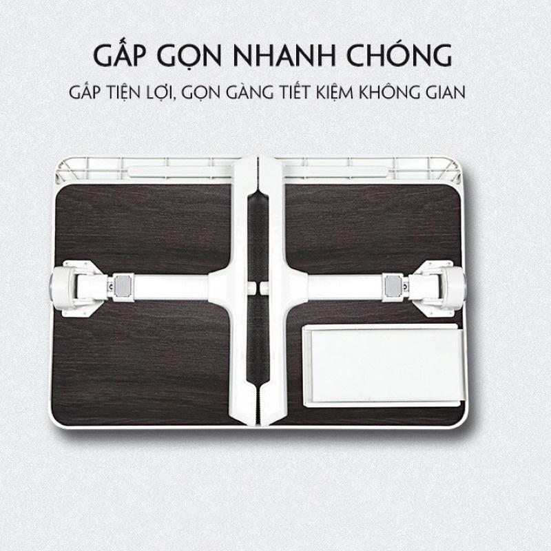 Bàn Học Thông Minh Gấp Gọn Đa Năng - Bàn làm việc kèm Đèn quạt, cổng sạc USB tiện ích