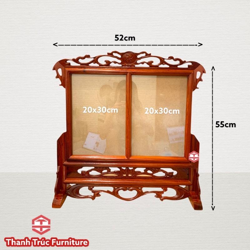 khung ảnh thờ, khung hình thờ đôi bằng gỗ 20x30cm