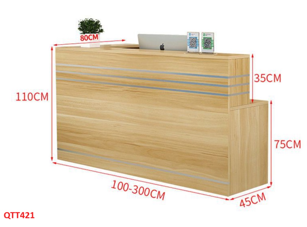 QUẦY LỄ TÂN, QUẦY TIẾP TÂN, QUẦY TÍNH TIỀN, QUẦY THU NGÂN QTT421- Nội thất lắp ráp Viễn Đông Adv
