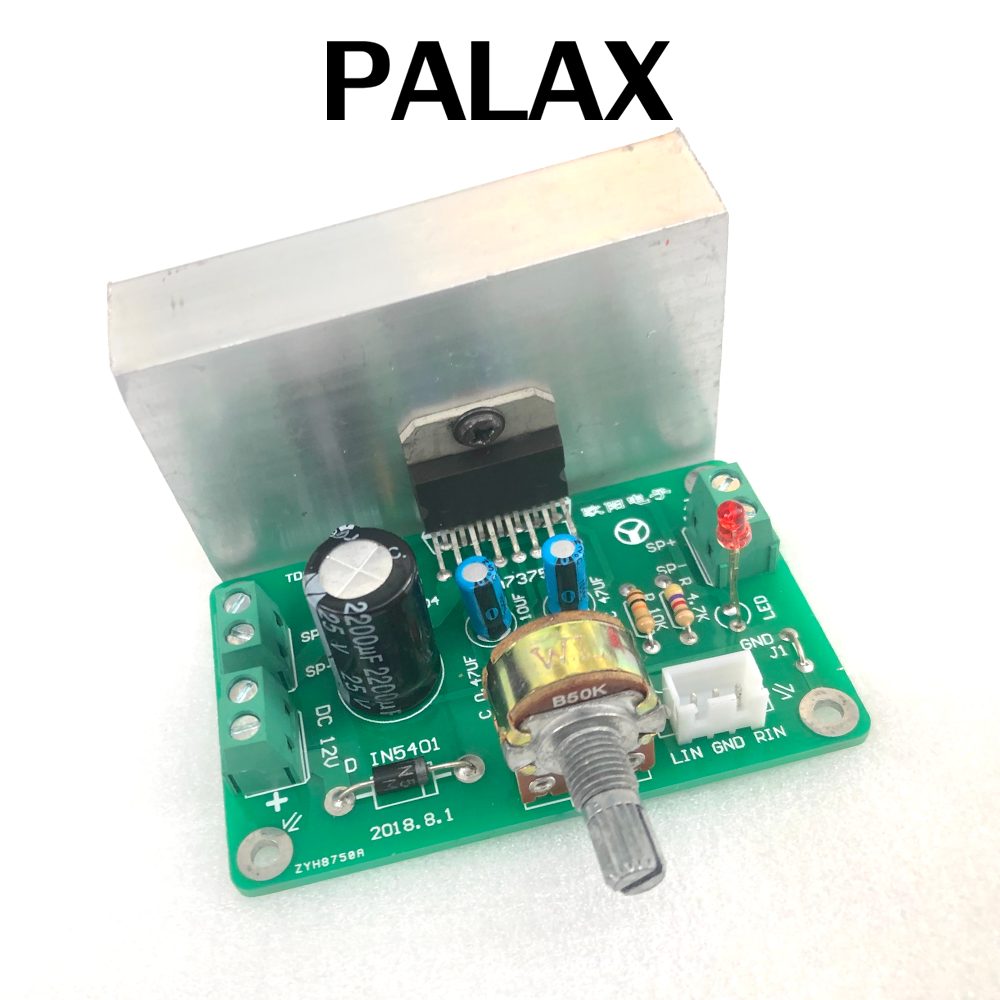 Mạch khuếch đại công suất Palax TDA 7377 40W x 2 sử dụng nguồn 12V dùng độ loa kéo, loa rao hàng, loa bẩy yến.v.v...