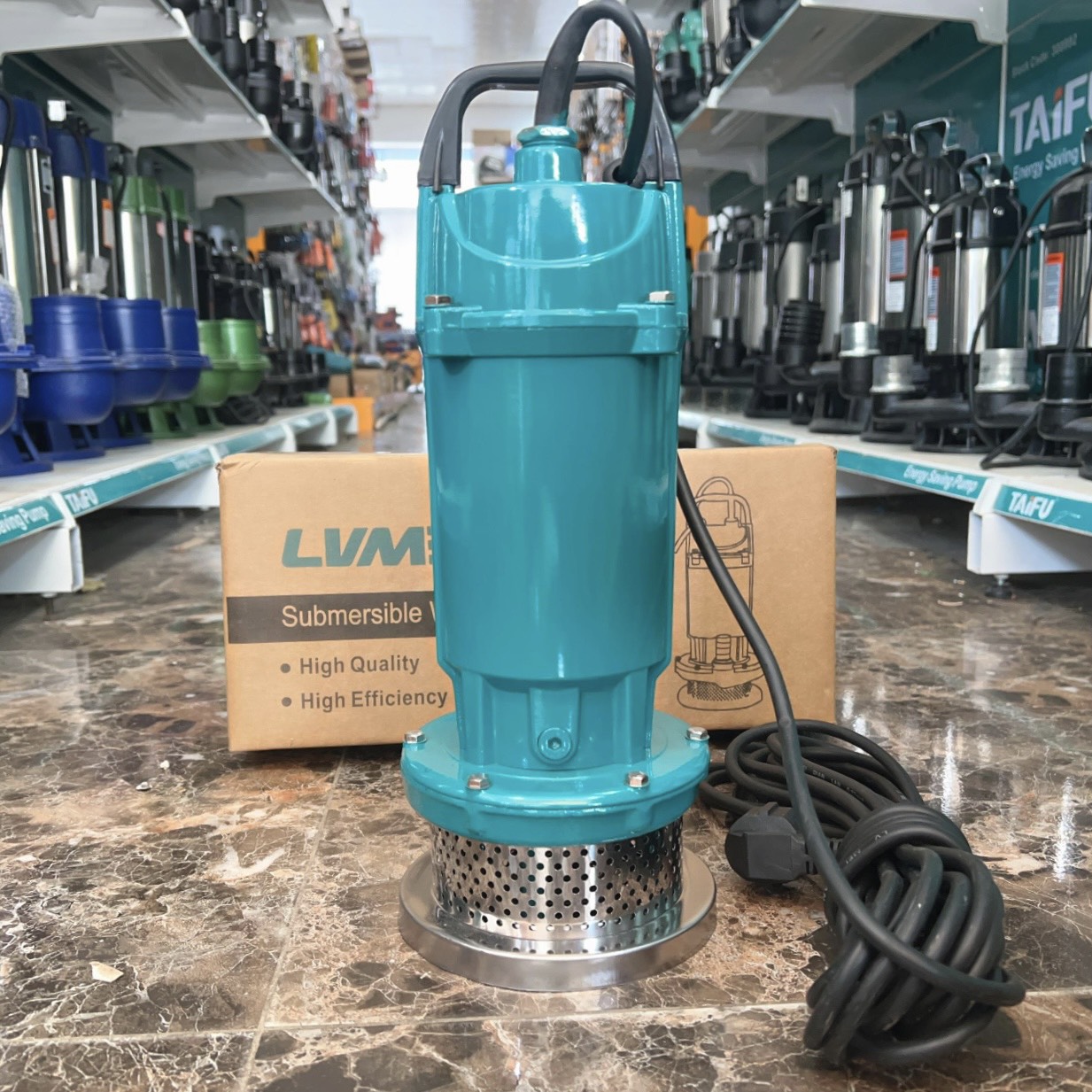 Máy Bơm Chìm, Bơm Tõm 370W (0.5HP) không ngâm dầu (Cam kết 100% lõi đồng) LVMEI - Bảo hành 1 năm