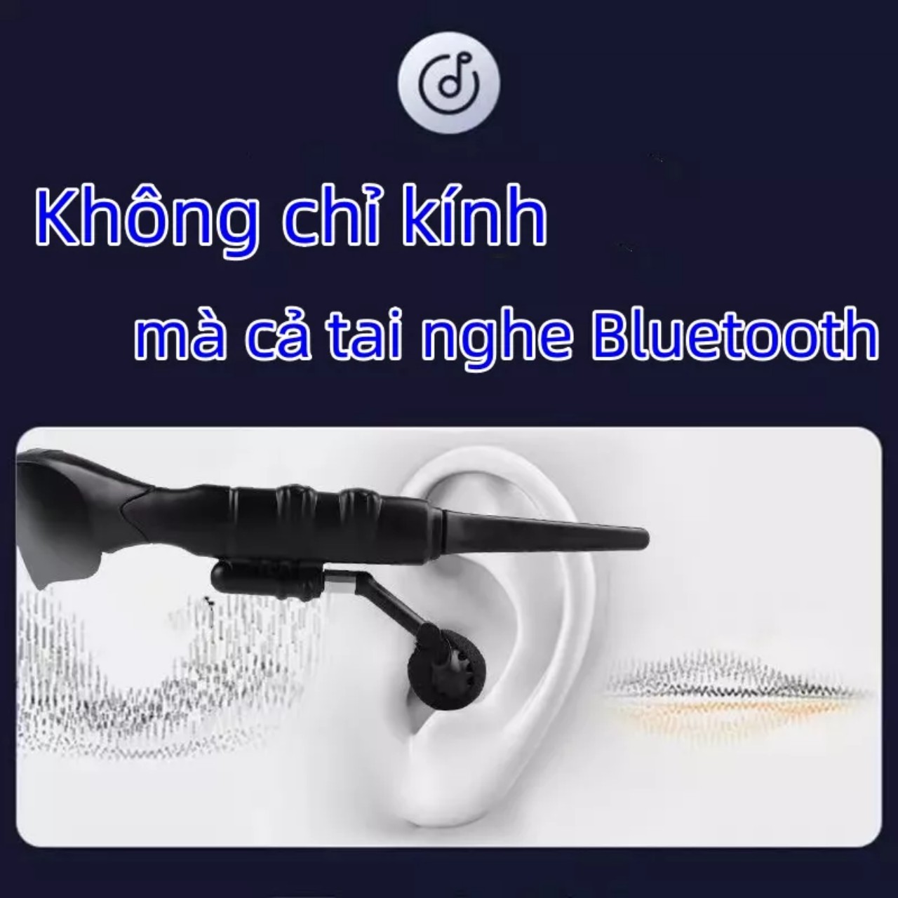 (Loại Tốt) Kính Mắt thông minh nghe nhạc nam nữ siêu ngầu, Kính râm phân cực Chống UV tích hợp kết nối hỗ Bluetooth cao câp