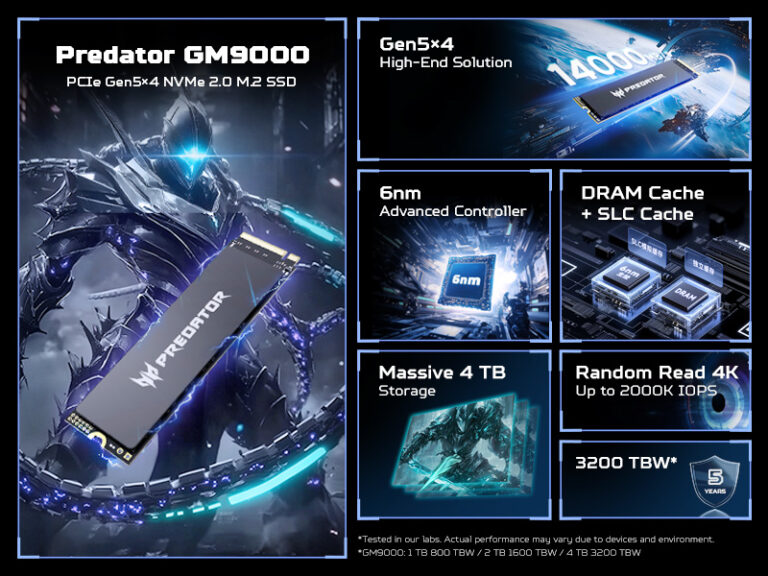 Ổ cứng Acer SSD Predator GM3500 M.2 Flagship Gaming Tốc độ đọc 3400 MB/s - HÀNG CHÍNH HÃNG Bảo hành 5 năm