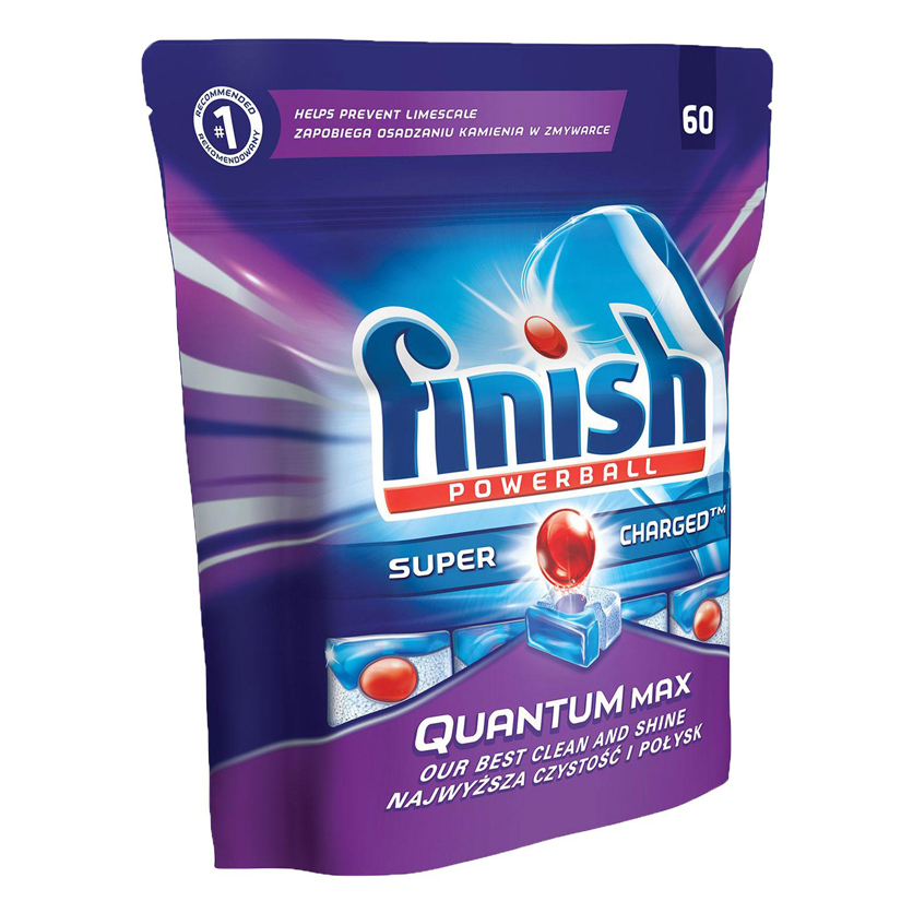 Túi 60 viên rửa chén Finish Quantum Dishwasher Tablets PTT025459 - viên rửa bát finish 60V hương táo nhập khẩu ba lan