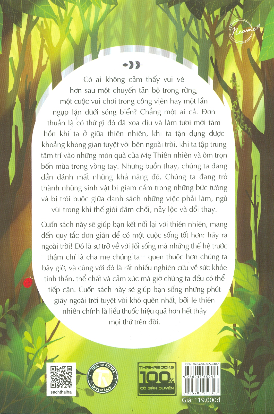 LIỆU PHÁP RỪNG – KẾT NỐI THIÊN NHIÊN VÀ TRỞ NÊN HẠNH PHÚC HƠN - Sarah Ivens – Hồng Đăng dịch - Thái Hà -Nhà Xuất Bản Thế Giới