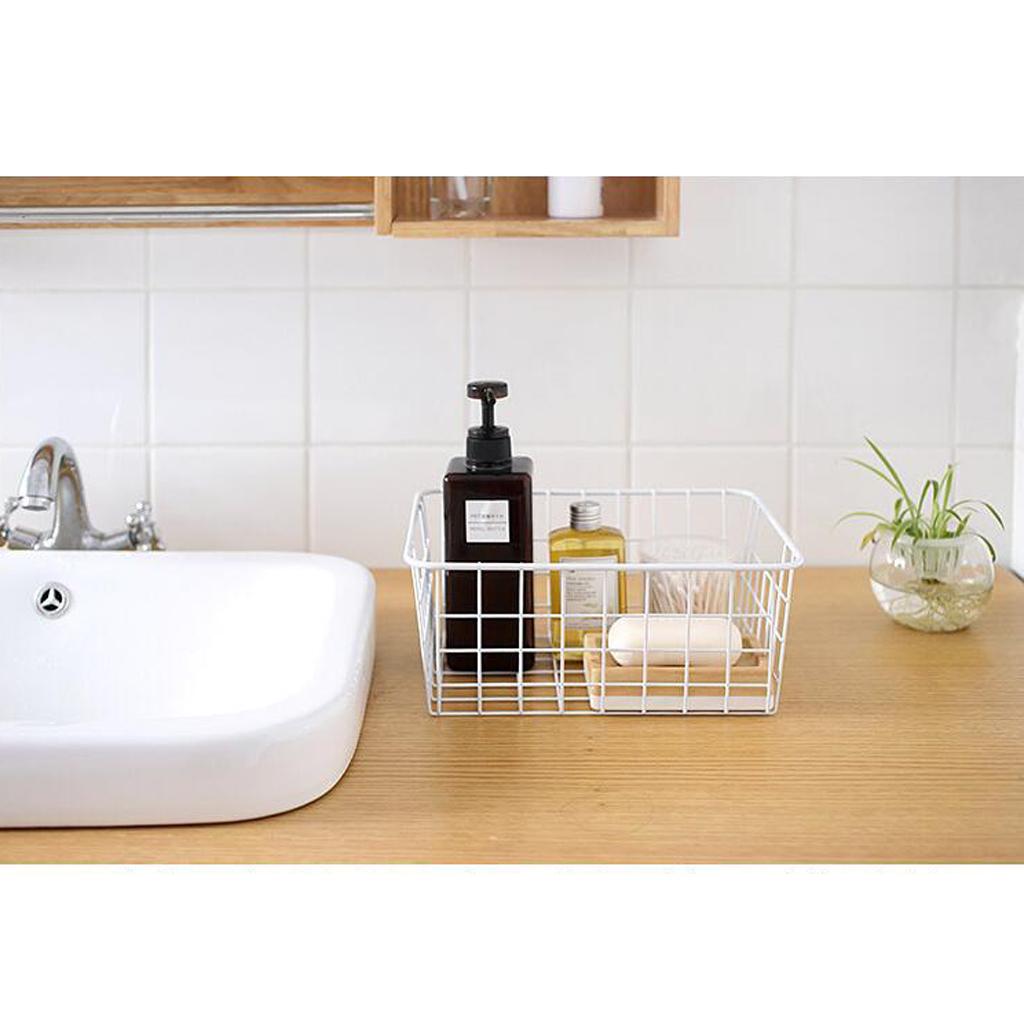 Iron Handle Basket Retro Wire Basket Home Decor Storage Basket