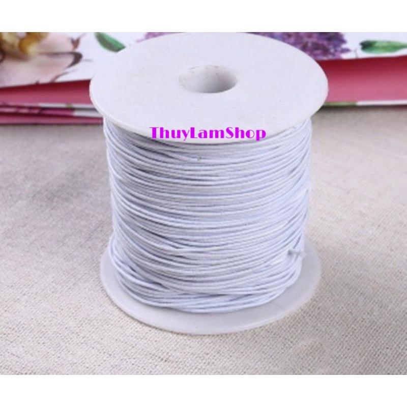 Cuộn thun vải 1mm co giãn dài 100m xâu hạt, vòng, làm handmade