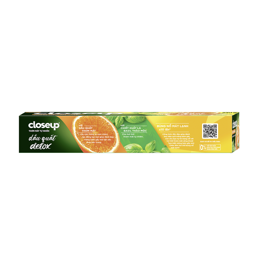 Combo 3 Kem đánh răng Closeup Trắng Răng Tự Nhiên Dầu Quất Detox 230 g