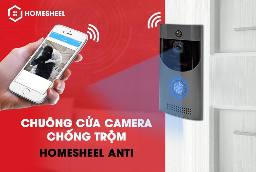 Chuông cửa Camera Smart Homesheel Doorbell 007C - Màu đen - Hàng chính hãng