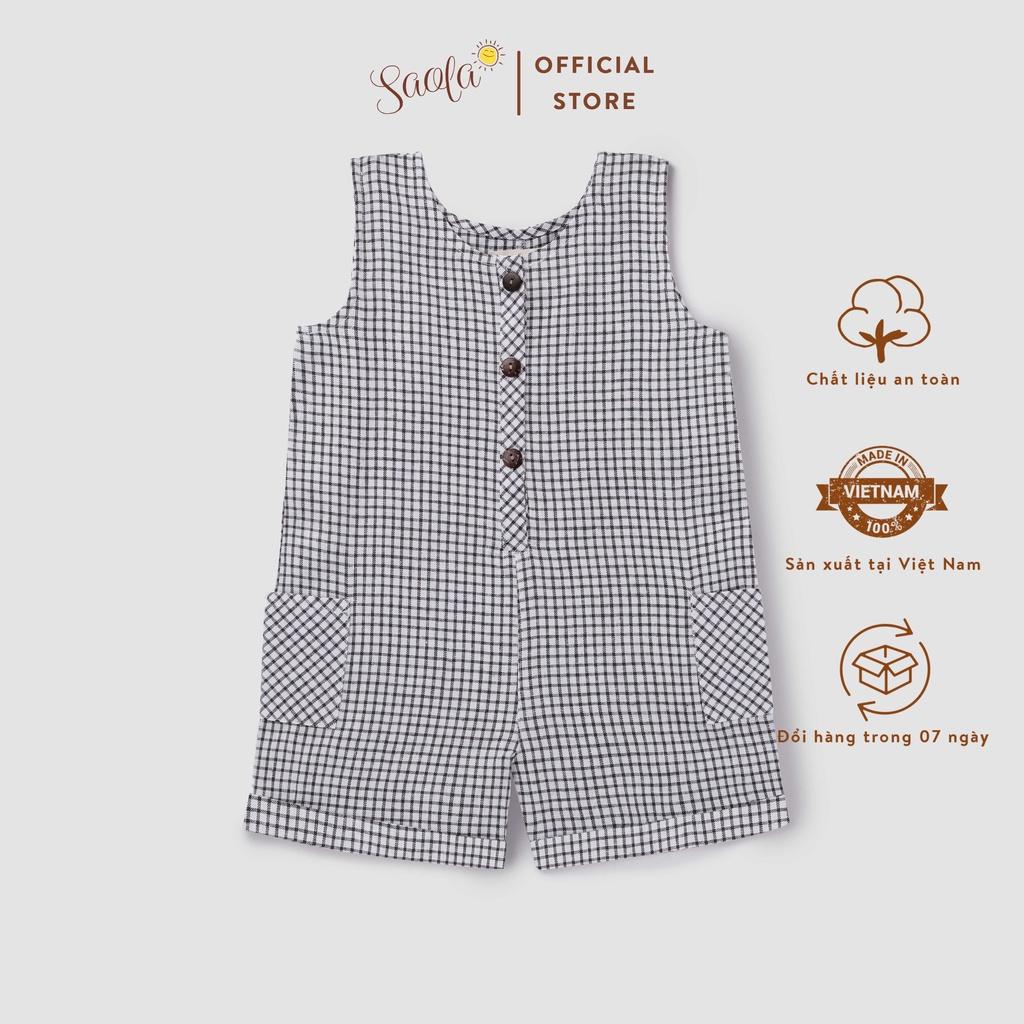 Áo liền quần/ Jumpsuit Bé Trai/ Bé Gái Chất Linen Cao Cấp - ORION OVERALL- JSL003 - SAOLA CLOTHING