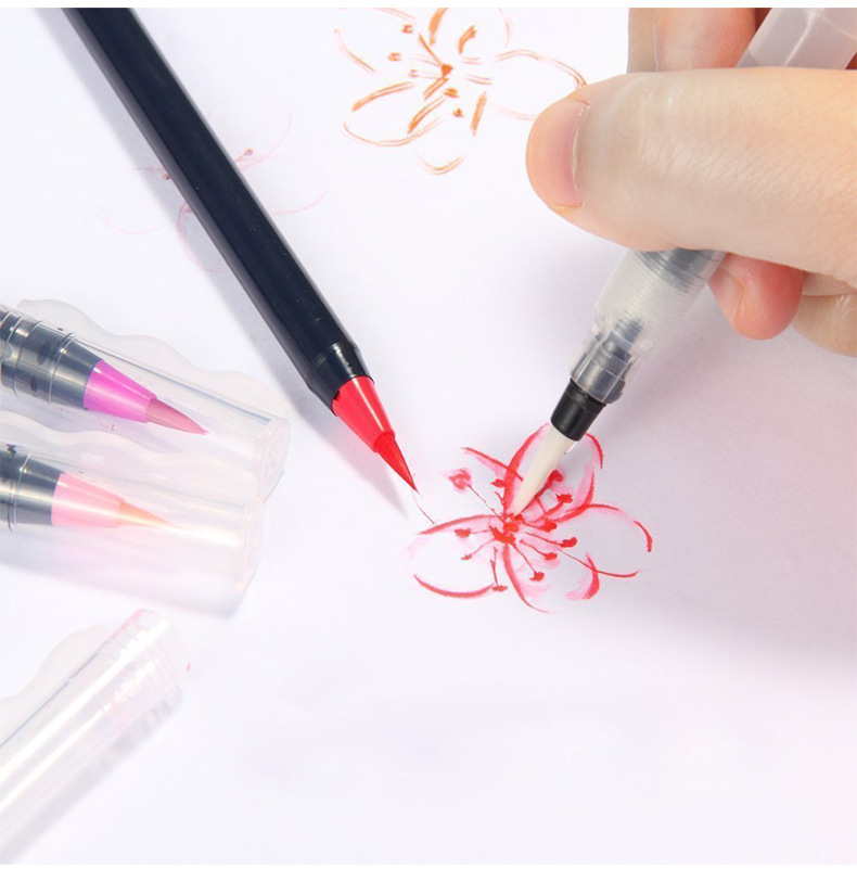 Bộ 20 bút lông màu nước cao cấp Water Color Brush Pen - Tặng 1 cọ Water Brush - Màu nước, màu vẽ, bút lông cao cấp Chính Hãng VinBuy