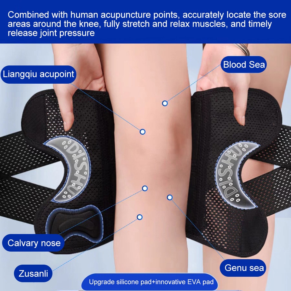 Đai thể thao bảo vệ đệm đầu gối đàn hồi điều áp Protector Fitness Gear
